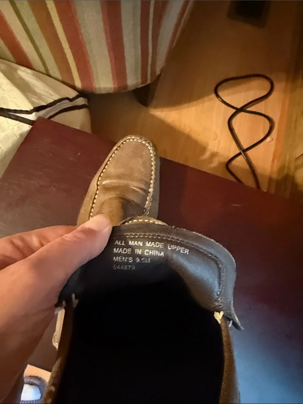 Men's Tan Suede Slip-On Loafers